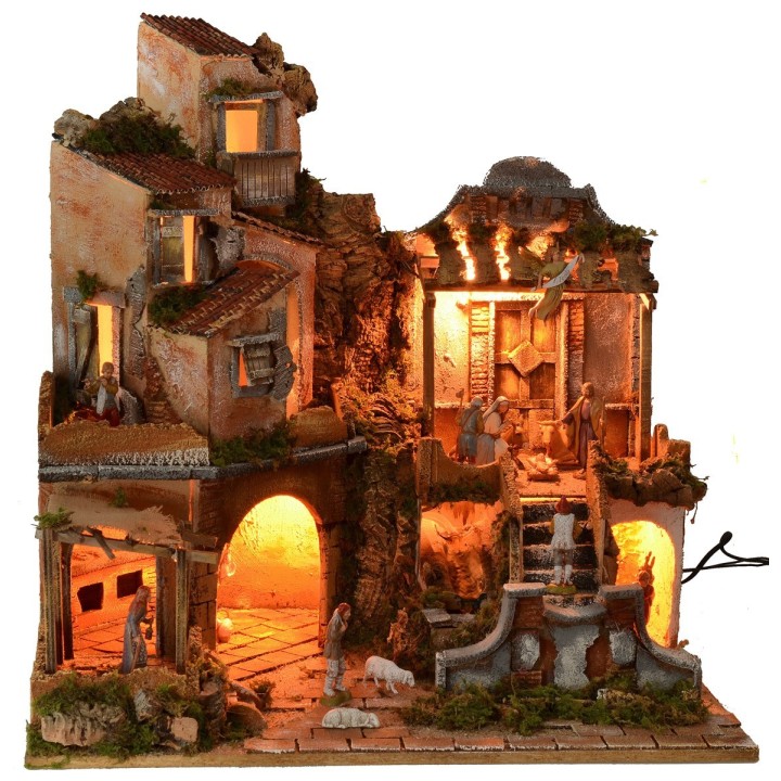 Illuminated crib with functioning waterfall cm 60x45x61 h