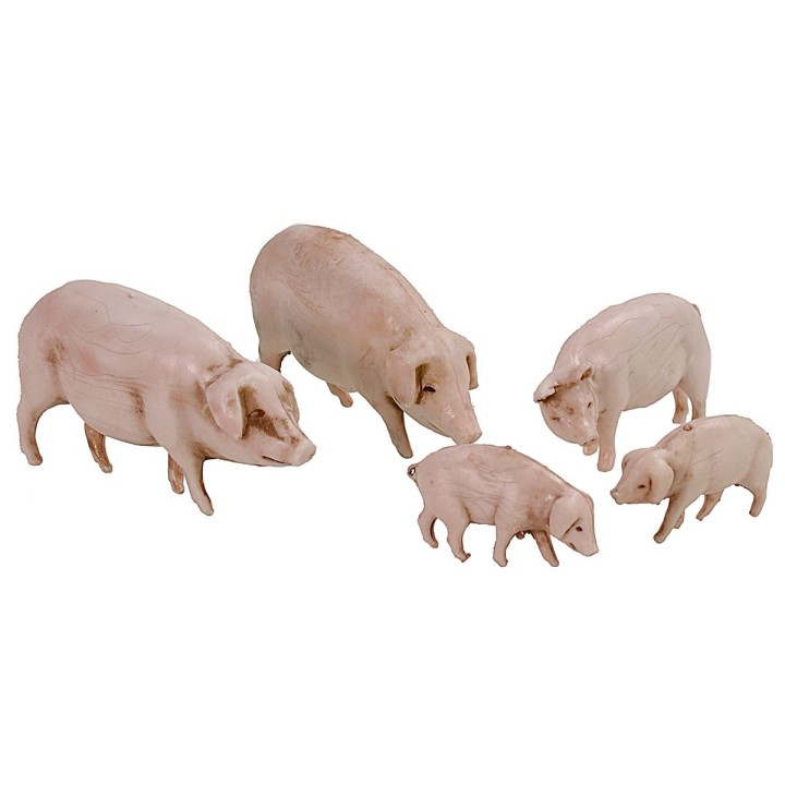 Set of 5 Landi Moranduzzo pigs for statues 10 cm