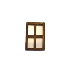 Medium window in aged wood 6x9 cm