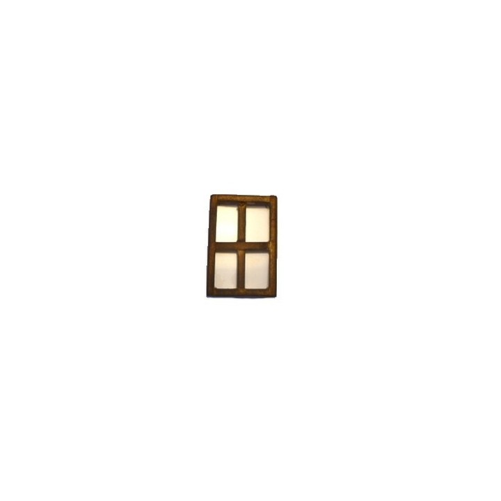 Ventana mediana de madera envejecida de 6x9 cm