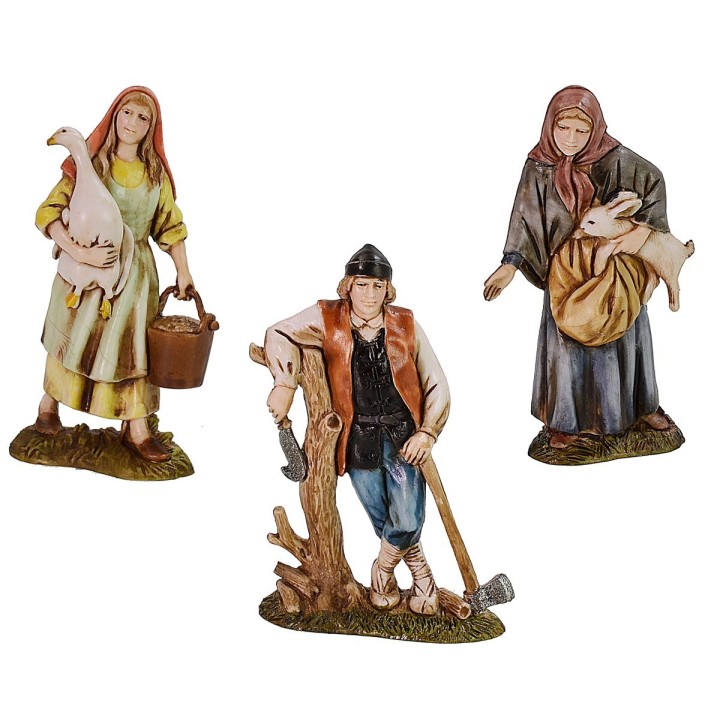 Set of 3 statues 10 cm Landi Moranduzzo
