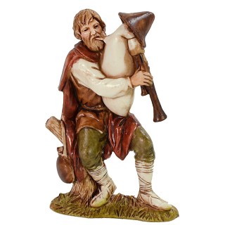 Bagpiper sitting series 10 cm Landi Moranduzzo