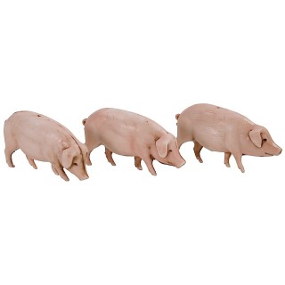 Set 3 maiali Landi Moranduzzo per statue 10 cm