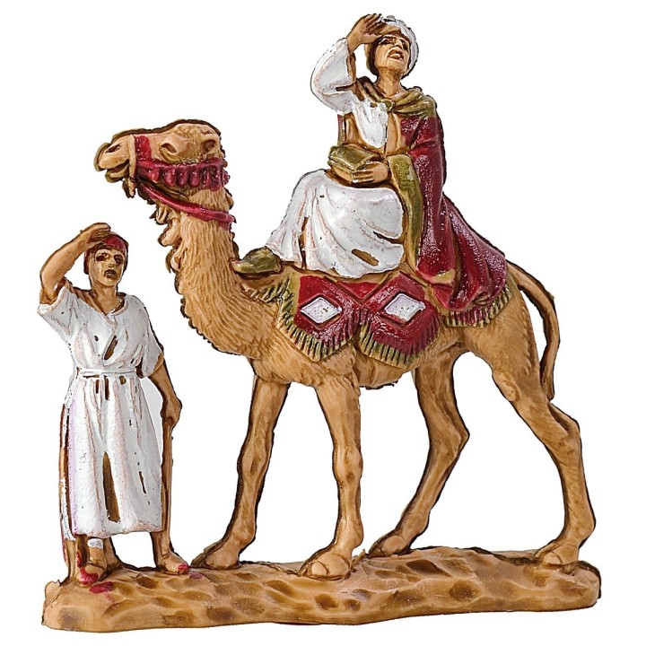 Tres Reyes Magos de 3,5 cm en camello Landi Moranduzzo