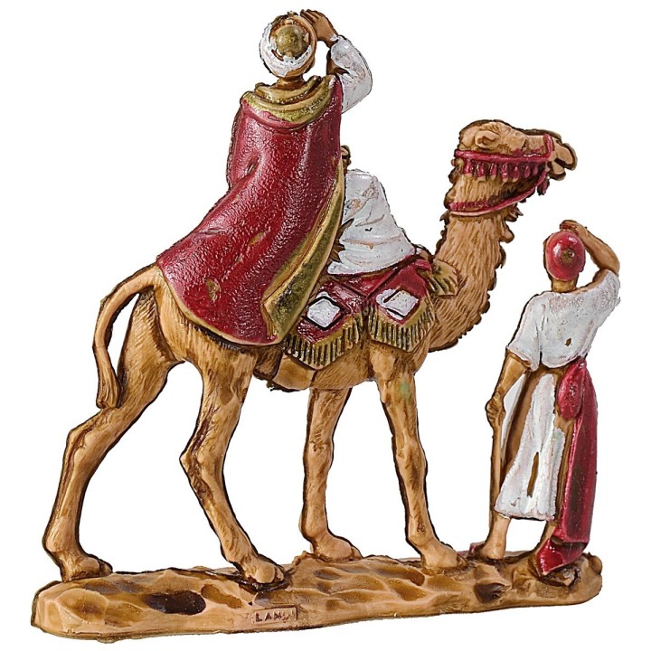 Tres Reyes Magos de 3,5 cm en camello Landi Moranduzzo