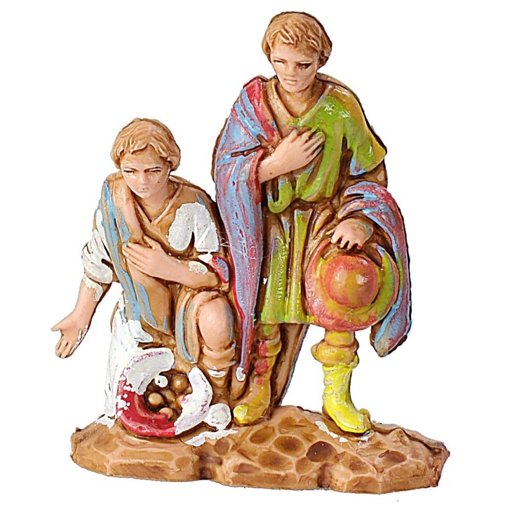21 Personajes + camello cm 3,5 -Estatuas belén Landi Moranduzzo