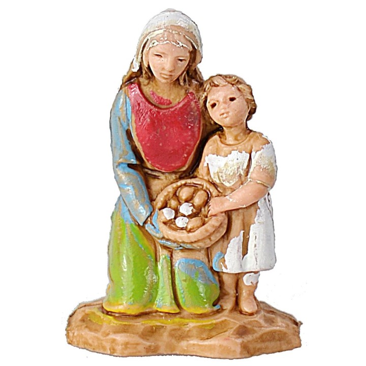 21 Personaggi + cammello cm 3,5 -Statue presepe Landi Moranduzzo