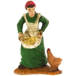 Contadina con gallina serie Oliver cm 5