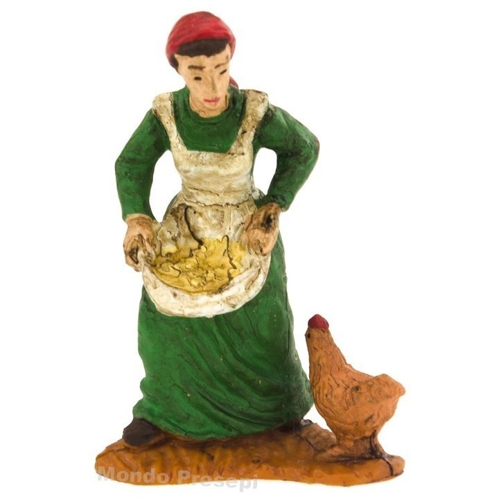 Farmer with hen Oliver series 5 cm