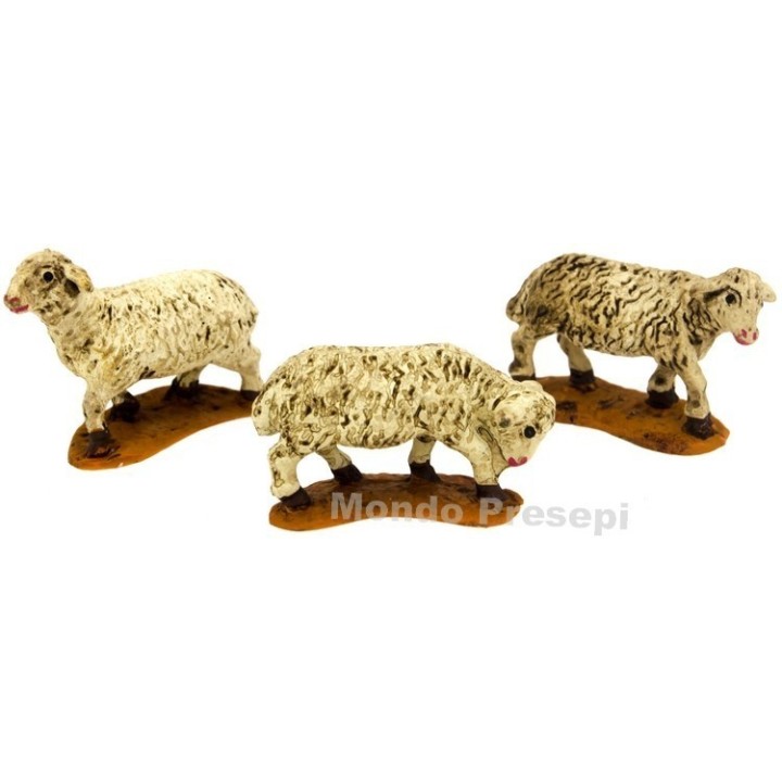 Conjunto de 3 ovejas para estatuas de 5 cm