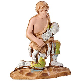 Kneeling shepherd with lamb 3.5 cm Landi
