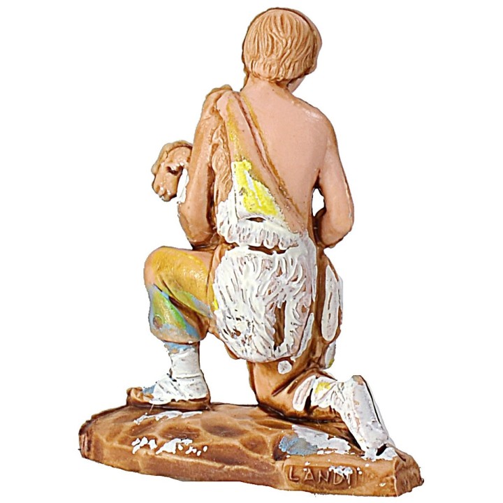 Kneeling shepherd with lamb 3.5 cm Landi