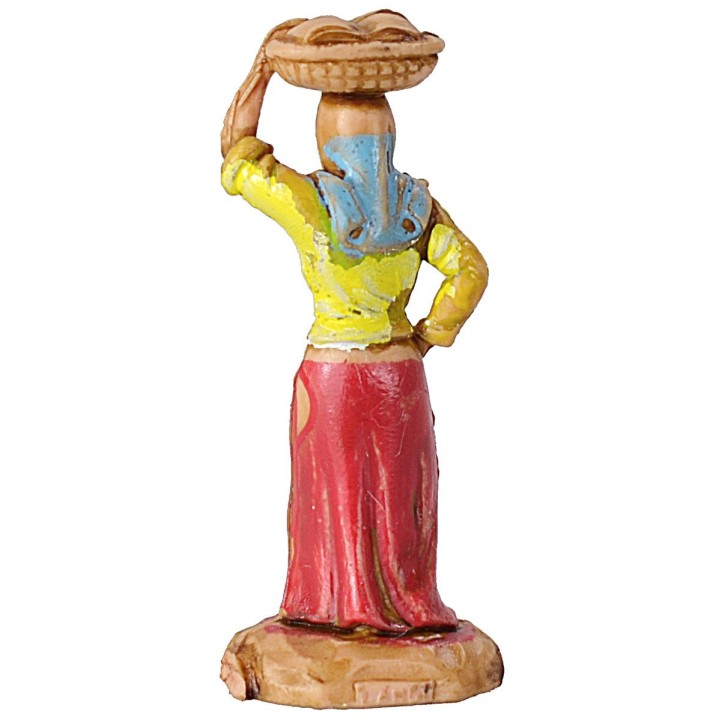 Woman with basket on the head 3.5 cm Landi
