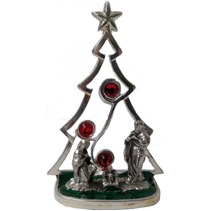 Nativity with metal tree cm 3,4x2,4x5,4 h