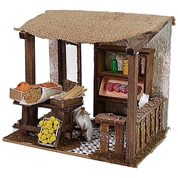 Bottega alimentari per Presepe cm 20x14x17 h
