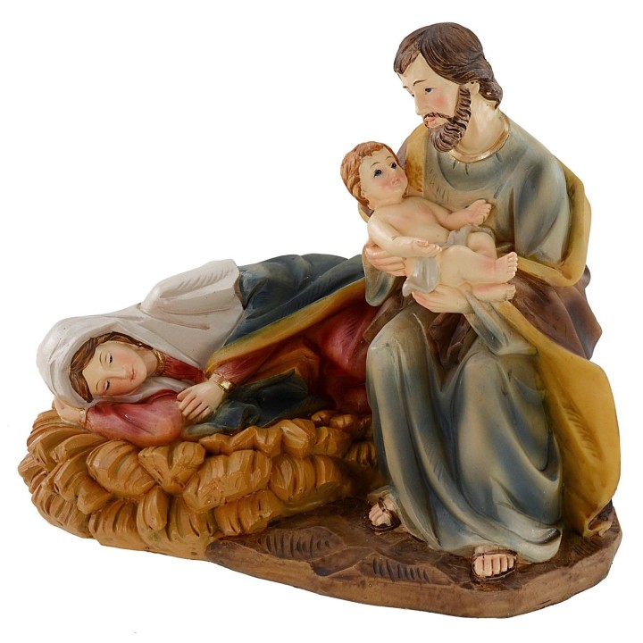 Natività in resina cm 19x12,5x17 h serie 19-20 cm