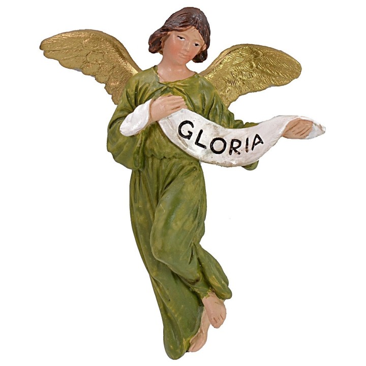 Glory Angel in painted resin 12 cm Landi economic series