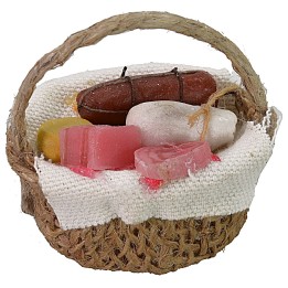 Wax basket with cold cuts and cheeses ø 4,5 cm