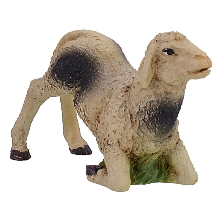 Cordero moteado arrodillado para estatuas de 30 cm