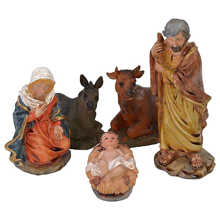 Nativity 5 subjects cm 15 in resin