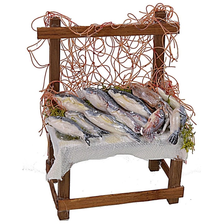 Bench with fish in wax cm 8,3x5x11 h