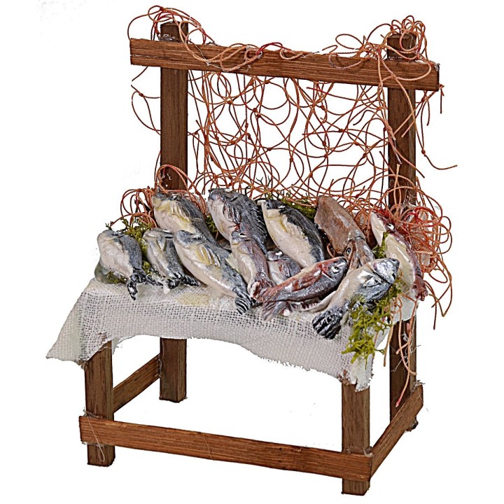 Bench with fish in wax cm 8,3x5x11 h