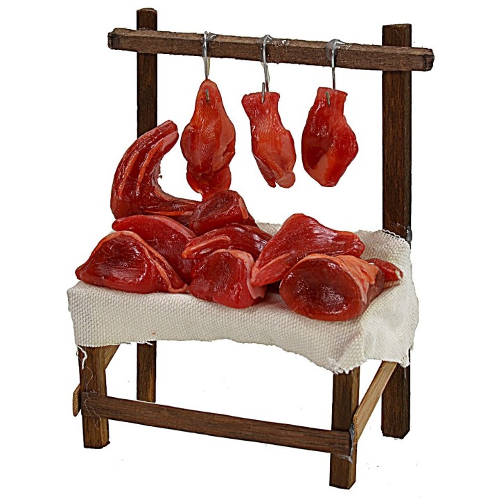 Banco con carne en cera cm 9x5,5x13 h