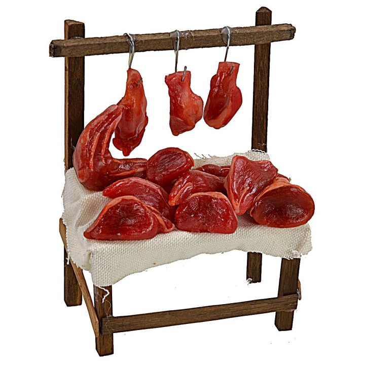 Banco con carne en cera cm 9x5,5x13 h