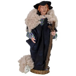 Shepherd with sheep 12 cm
