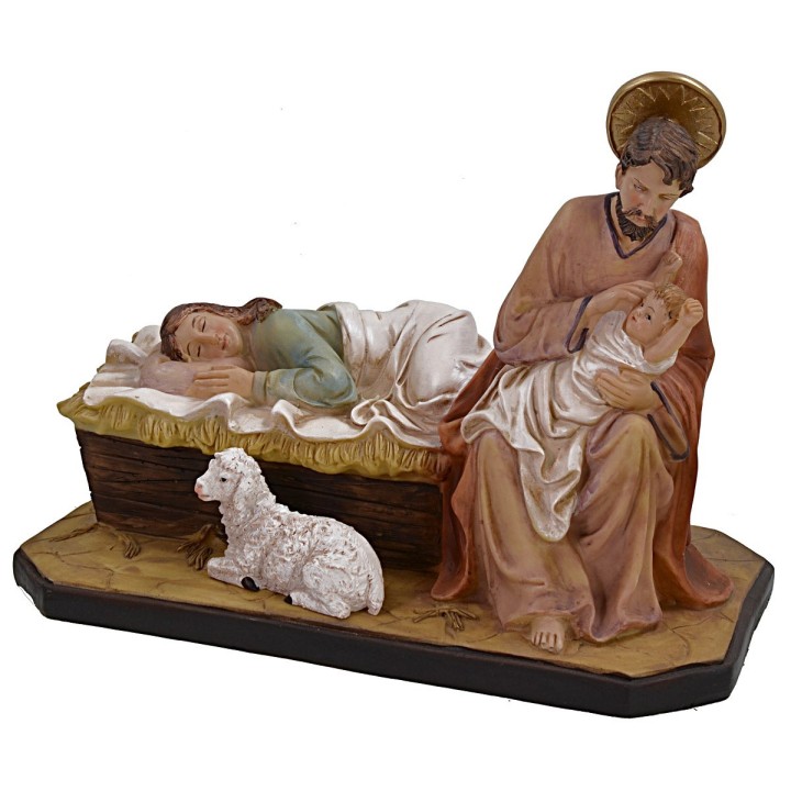 Natividad reclinada en resina cm 28,5x16,5x22 h