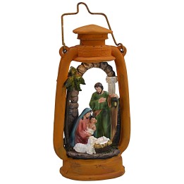 Linterna con Natividad iluminada cm 14x9,5x27 h