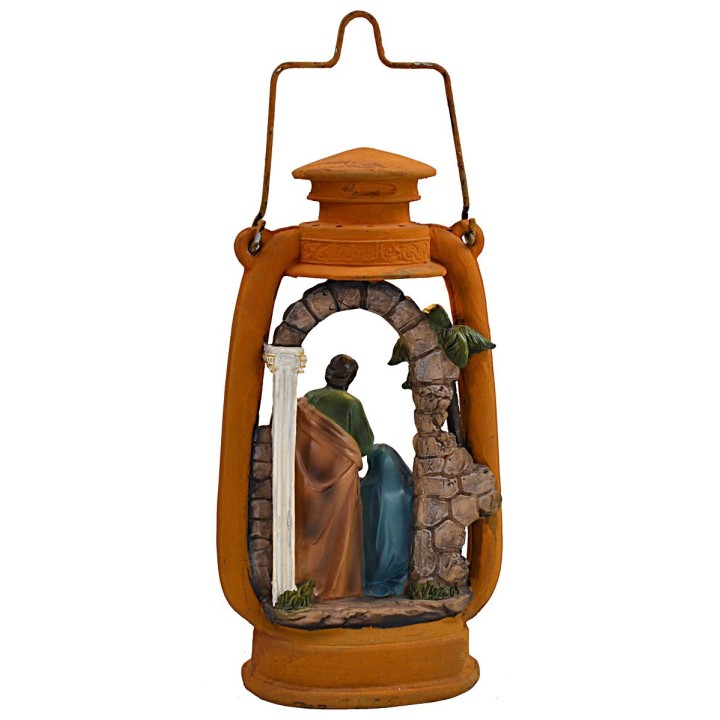 Linterna con Natividad iluminada cm 14x9,5x27 h