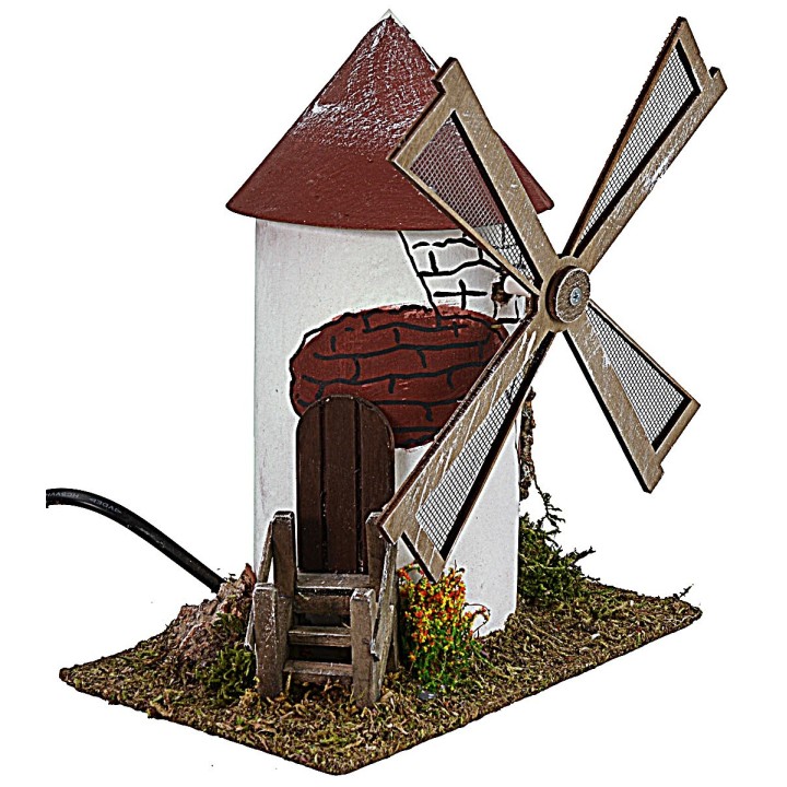 Working circular windmill with wooden shovel cm 19x12x22 h