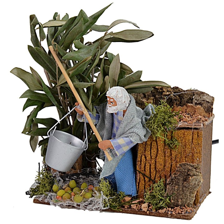 Moving olive picker h 10 cm