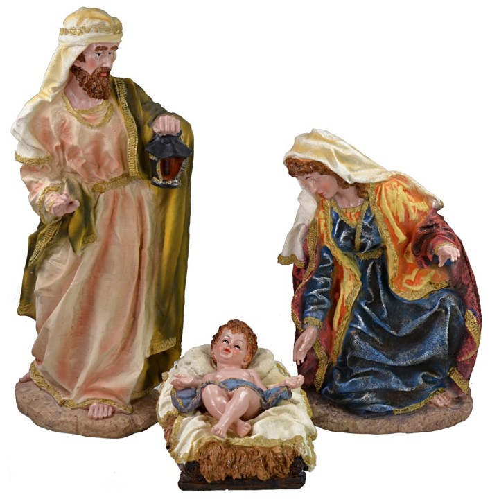 Nacimiento 3 figuras en resina h 60 cm