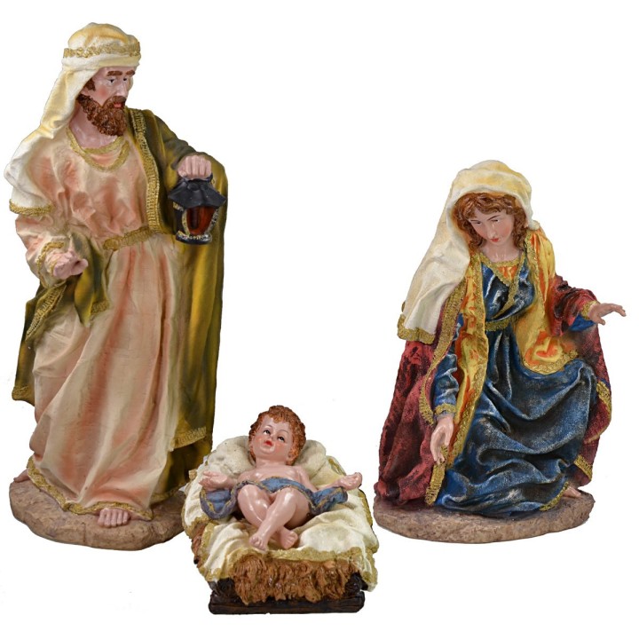 Nacimiento 3 figuras en resina h 60 cm