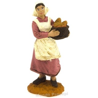 Woman with basket of bread series 8 cm Oliver