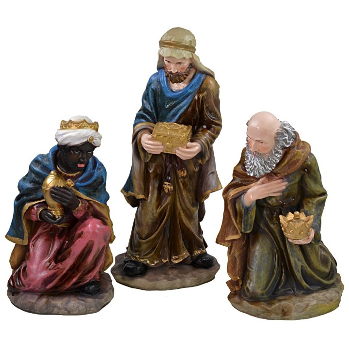 Nativity 10 subjects in resin h 50 cm