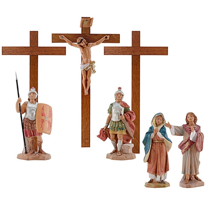 Escena Crucifixión 12 cm Estatua de Pascua Fontanini