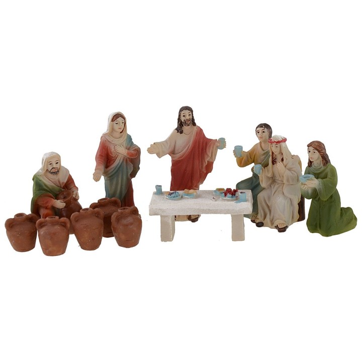 Estatuas Pascuales escena Bodas de Caná 5 cm