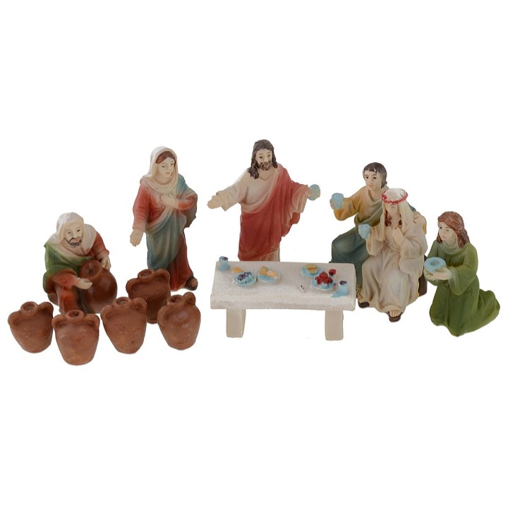 Statue Pasquale scene Nozze of Cana 5 cm