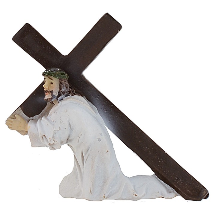 Jesus falling with the cross 5 cm Easter statues