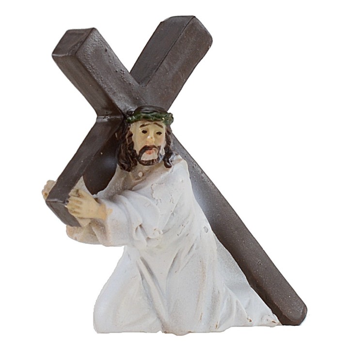 Jesus falling with the cross 5 cm Easter statues
