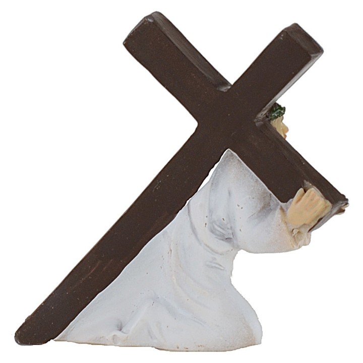 Gesù che cade con la croce 5 cm statue pasquali