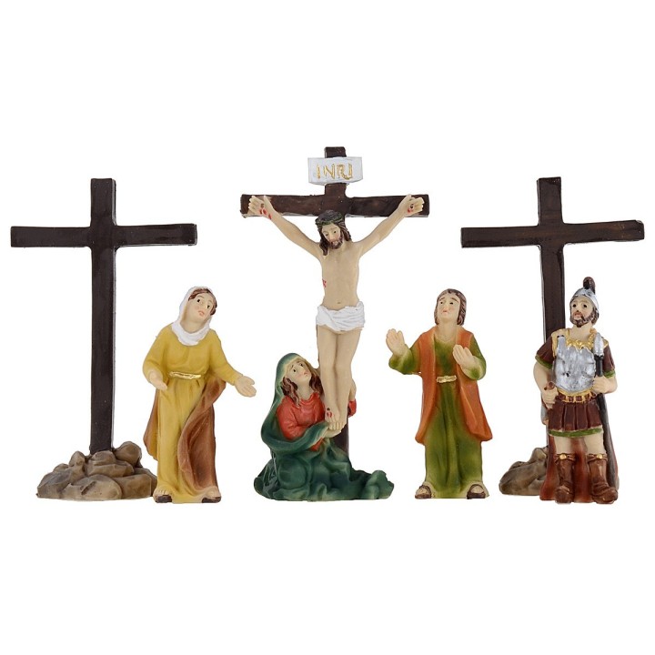 Statue Pasquale scene Crucifixion of Jesus 5 cm