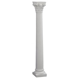 Colonna liscia con capitello corinzio cm 29,5 h