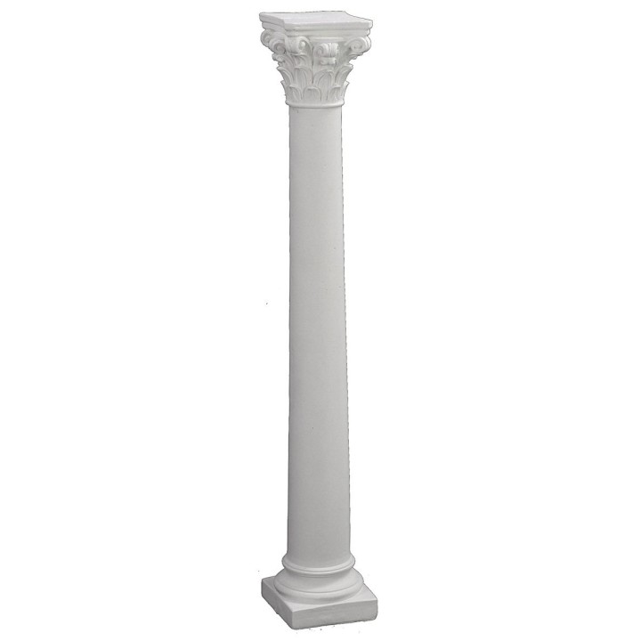 Colonna liscia con capitello corinzio cm 29,5 h