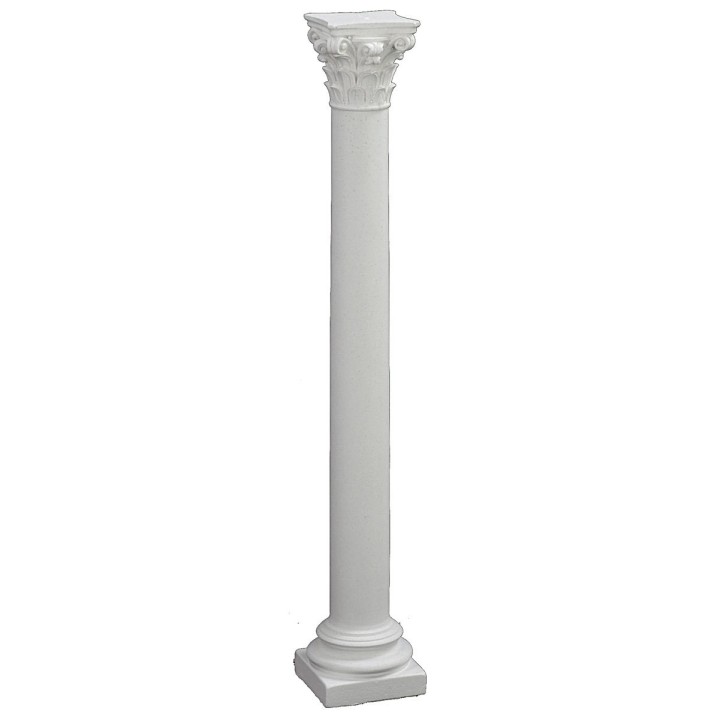 Colonna liscia con capitello corinzio cm 25 h