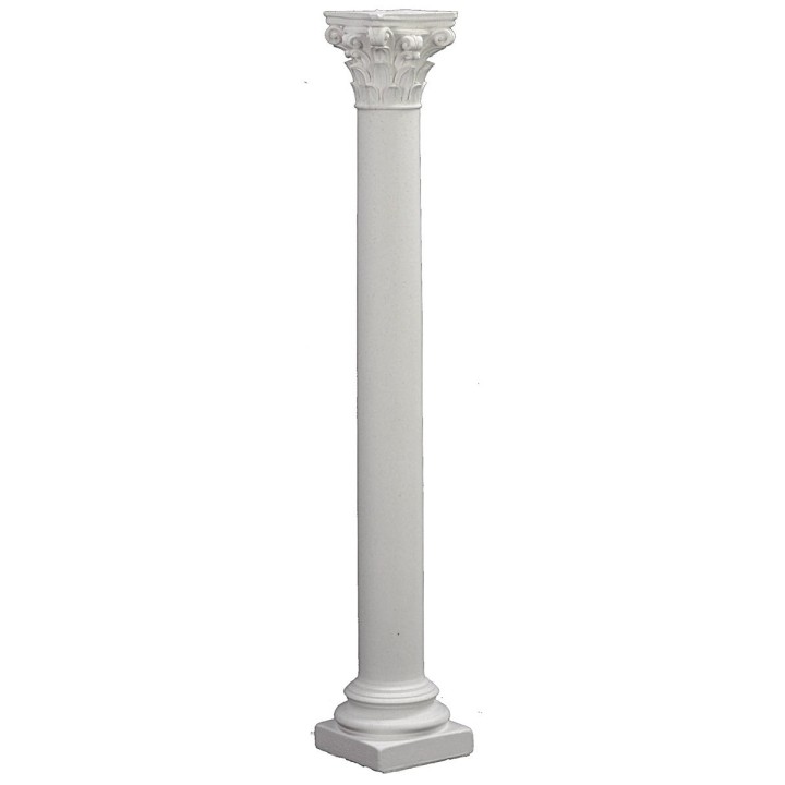 Columna lisa con capitel corintio cm 25 h