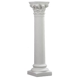 Colonna liscia con capitello corinzio cm 18,5 h